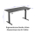 SILVER MONKEY Biurko elektryczne ED-140 carbon SMM028 - 1162665 - zdjęcie 3